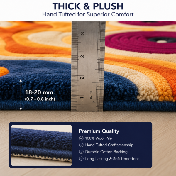 ColorSplash Monster Hand Tufted Wool Rug 4