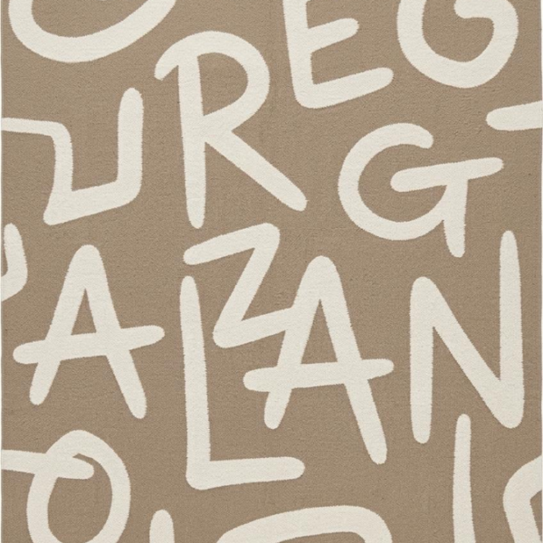 Abstract Letterform Hand Tufted Wool Rug