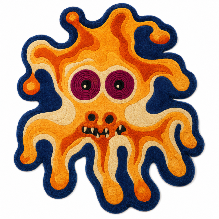 ColorSplash Monster Hand Tufted Wool Rug
