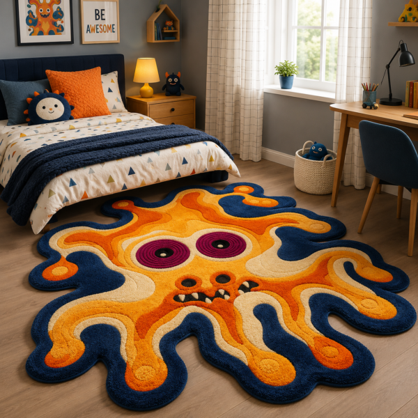 ColorSplash Monster Hand Tufted Wool Rug 1