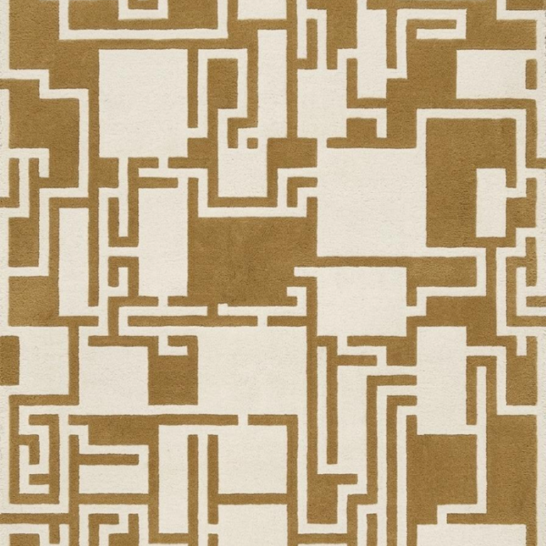 Geometric Abstract Beige & Ivory Area Rug