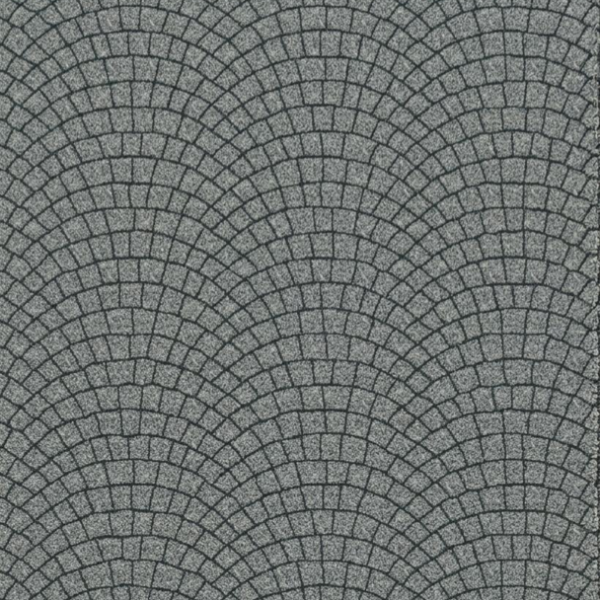 Graphite Arc Mosaic Hand Tufted Wool Rug