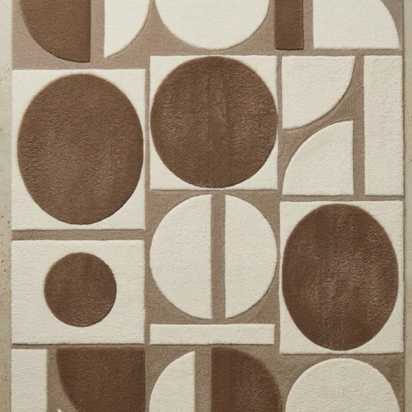 Mocha Mosaic Hand Tufted Wool Rug