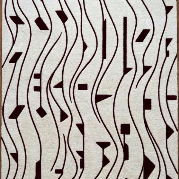 Modern Abstract Wave Pattern Area Rug
