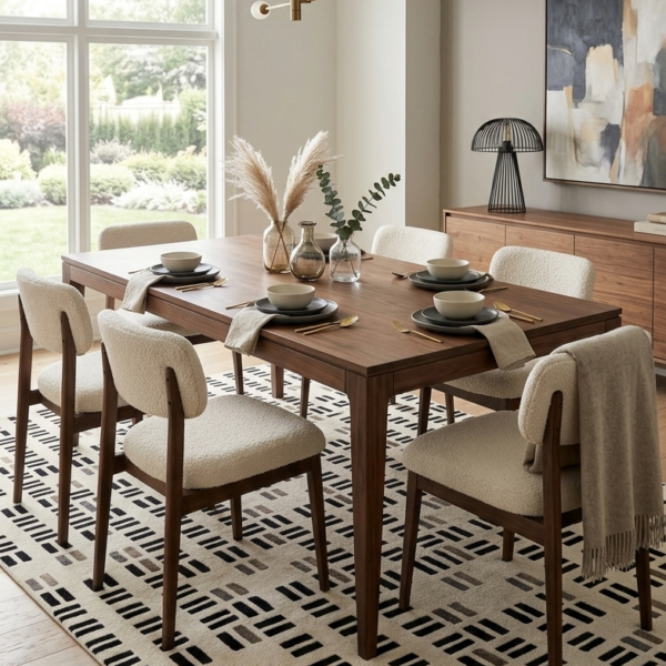 Monochrome Rhythm Hand Tufted Wool Rug