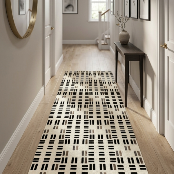Monochrome Rhythm Hand Tufted Wool Rug