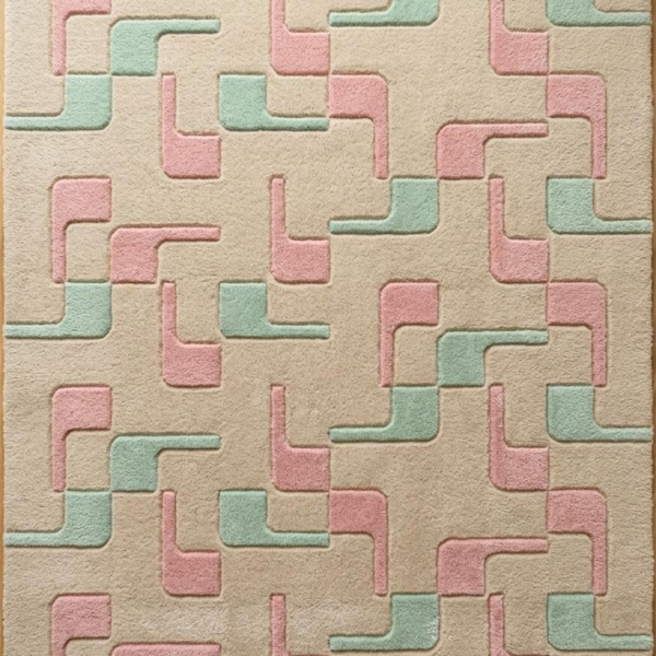 Pastel Pathways Hand Tufted Wool Rug 3