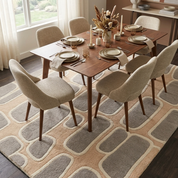 Pebble Contour Hand Tufted Wool Rug