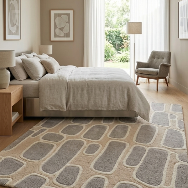 Pebble Contour Hand Tufted Wool Rug
