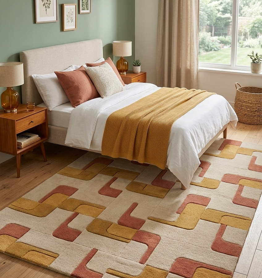 Terra Mosaic Hand Tufted Wool Rug