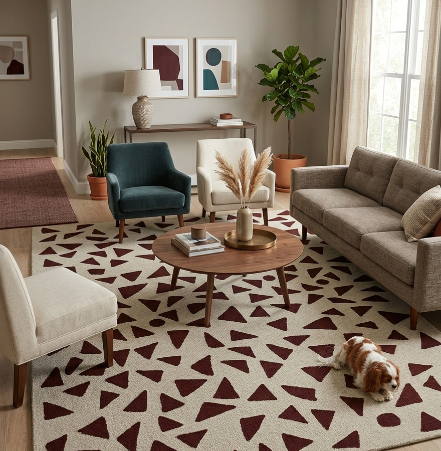 Terra Scatter Hand Tufted Wool Rug