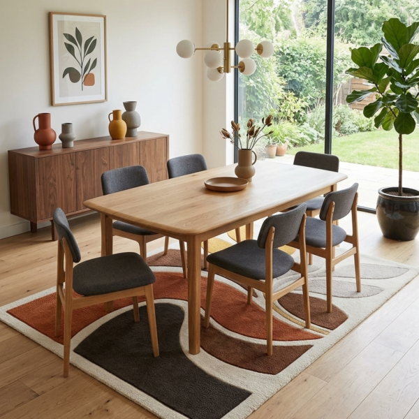 Abstract Botanical Tufted Area Rug