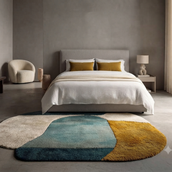 Abstract Organic Shape Area Rug