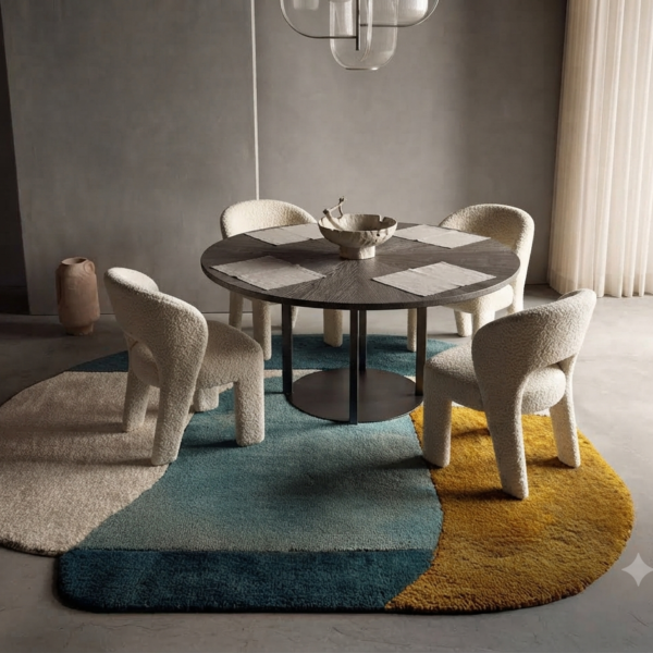 Abstract Organic Shape Area Rug