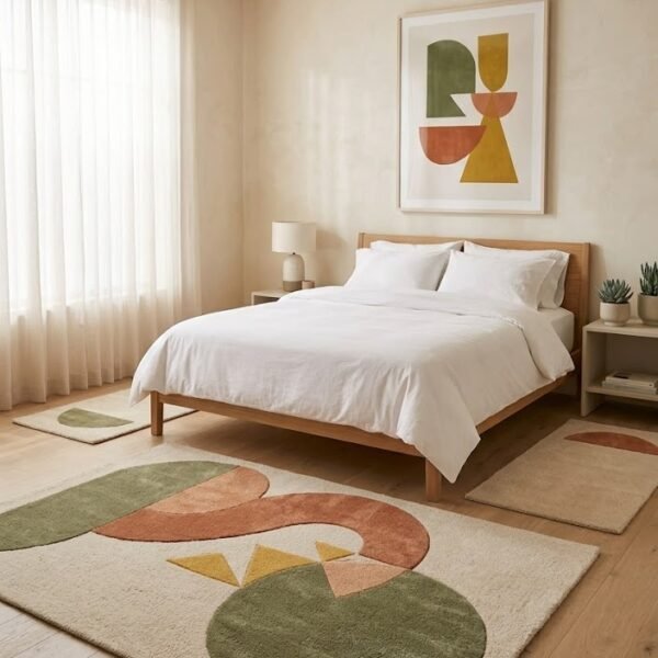 Abstract Organic Shapes Area Rug