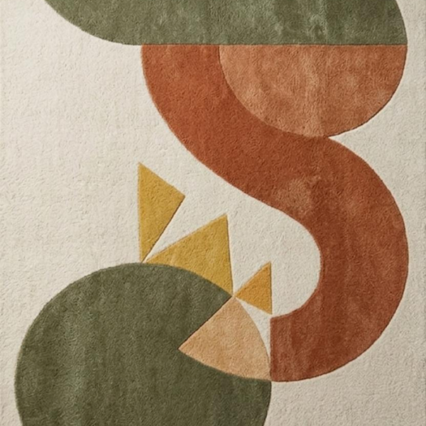Abstract Organic Shapes Area Rug