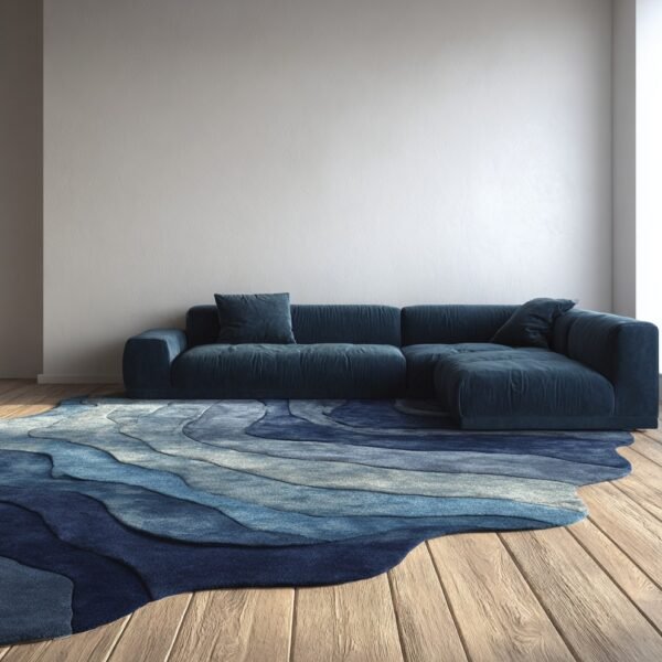 Abstract Wave Area Rug