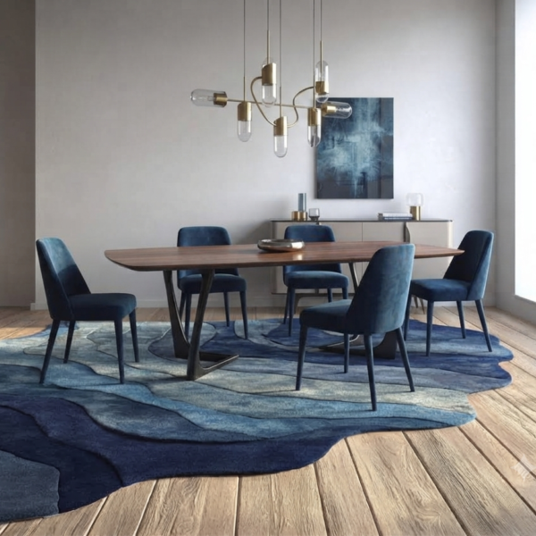 Abstract Wave Area Rug