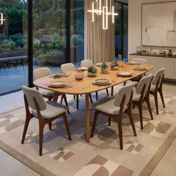 Contemporary Abstract Arch Geometric Area Rug