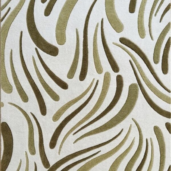 Organic Olive Abstract Area Rug
