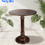 Coffee Table for Livingroom, Single Pillar End Table