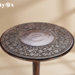 Coffee Table for Livingroom, Single Pillar End Table