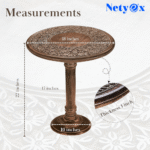 Coffee Table for Livingroom, Single Pillar End Table