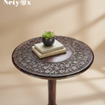 Coffee Table for Livingroom, Single Pillar End Table