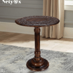 Coffee Table for Livingroom, Single Pillar End Table