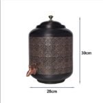 Copper Carving Water Dispenser Matka Vessel