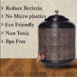 Copper Carving Water Dispenser Matka Vessel