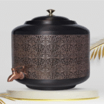 Copper Carving Water Dispenser Matka Vessel