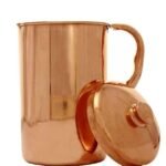 Copper Jug Pitcher with Glasses