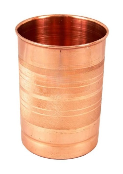 Copper Jug Pitcher with Glasses