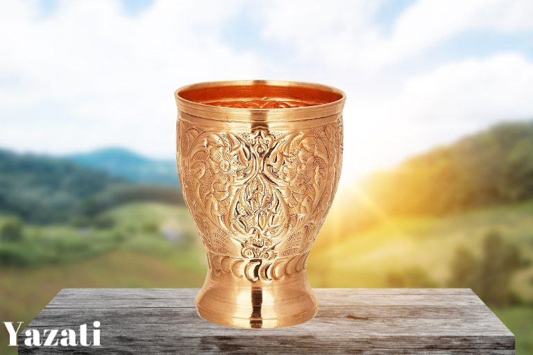 Embossed Mango Glass Copper Tumbler