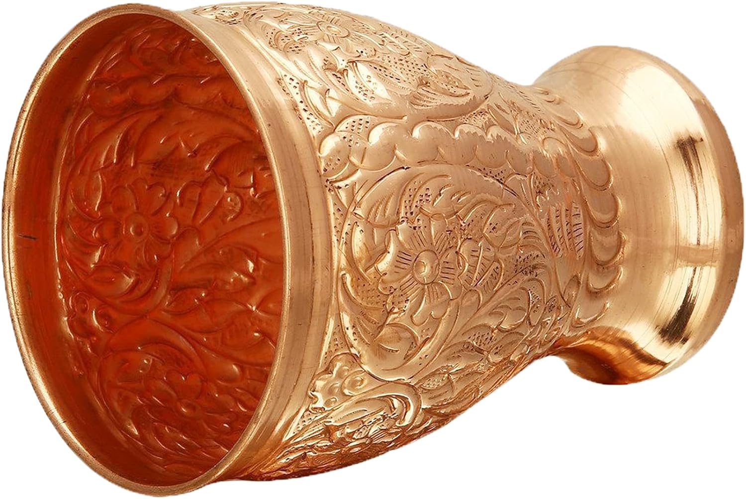 Embossed Mango Glass Copper Tumbler
