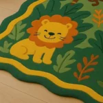 Hand Tufted Colorful Jungle Theme Green Area Rugs