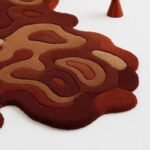 Hand Tufted Modern Multicolour Organic Shape Abstract Area Rugs