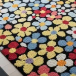 Hand Tufted Rugs Colorful Abstract Floral Area Rug