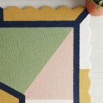 Modern Multicolor Geometric Hand Tufted Wool Area Rug