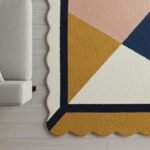 Modern Multicolor Geometric Hand Tufted Wool Area Rug