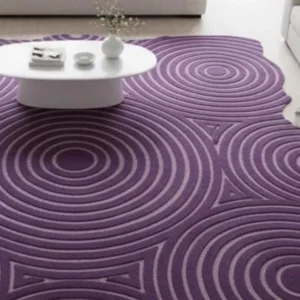 Modern Purple Abstract Hand Tufted Wool Rugs