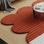 Modern Terracotta and Ivory Hand Tufted Wool Area Rugs