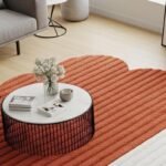 Modern Terracotta and Ivory Hand Tufted Wool Area Rugs
