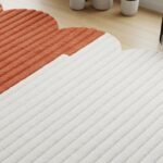 Modern Terracotta and Ivory Hand Tufted Wool Area Rugs