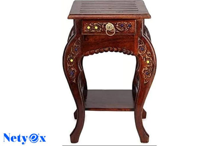 Natural Wood Side Table Wooden Stool