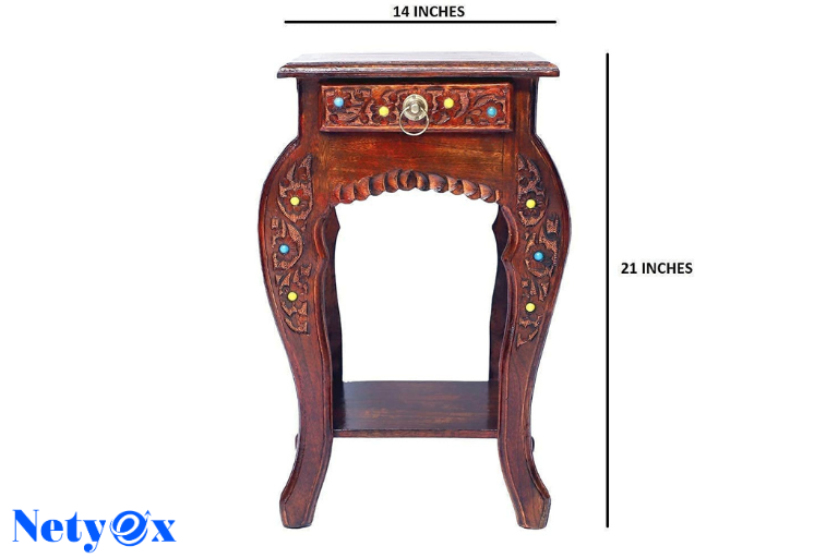 Natural Wood Side Table Wooden Stool