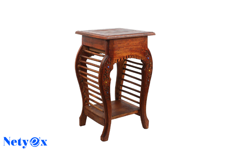 Natural Wood Side Table Wooden Stool