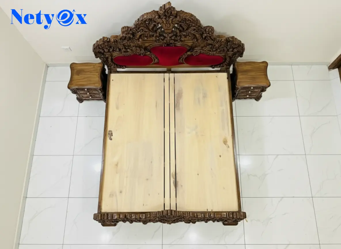 Royal King Size Wooden Carved Bedroom Set