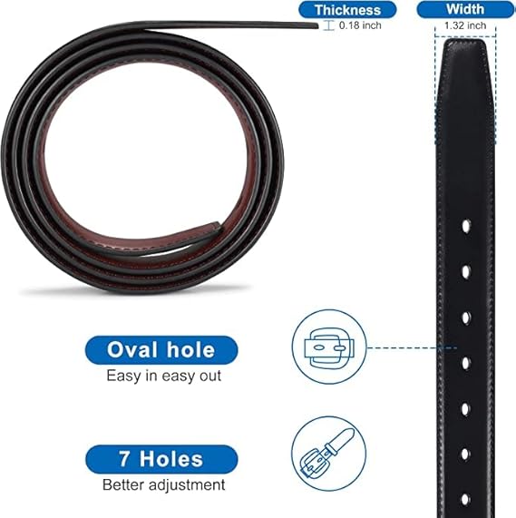 Reversible Pu-Leather Formal Belt For Men